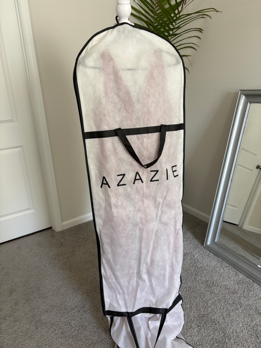 Azazie Burgundy V-Neck Maxi Dress - Picture 11 of 12